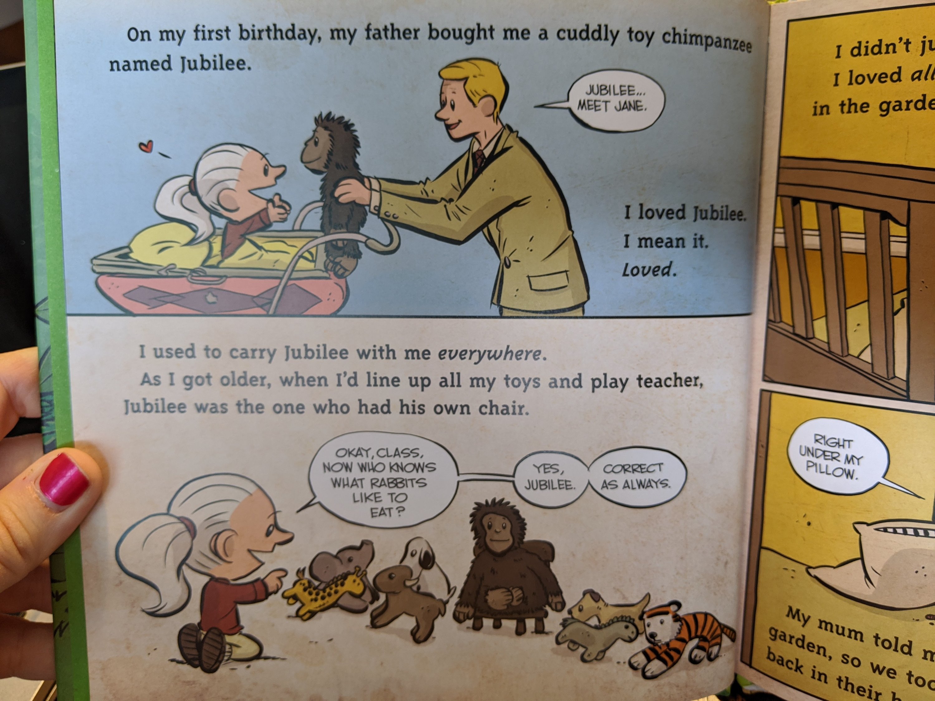 I am Jane Goodall page about her monkey from the Ordinary People Change the World Series.